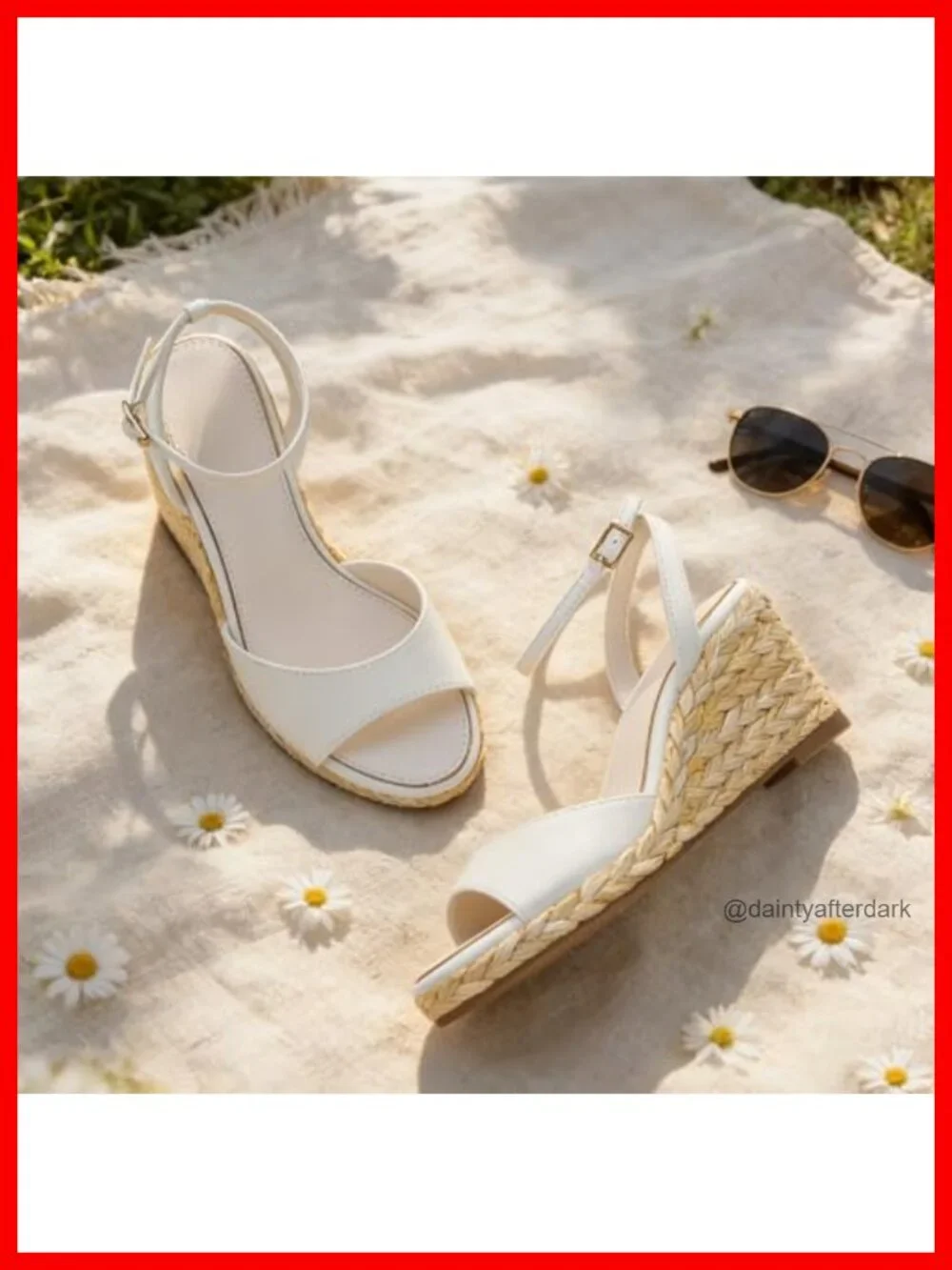 Espadrille Wedge Sandals Womens Raffia Ankle Strap Buckle Open Toe Summer Shoes